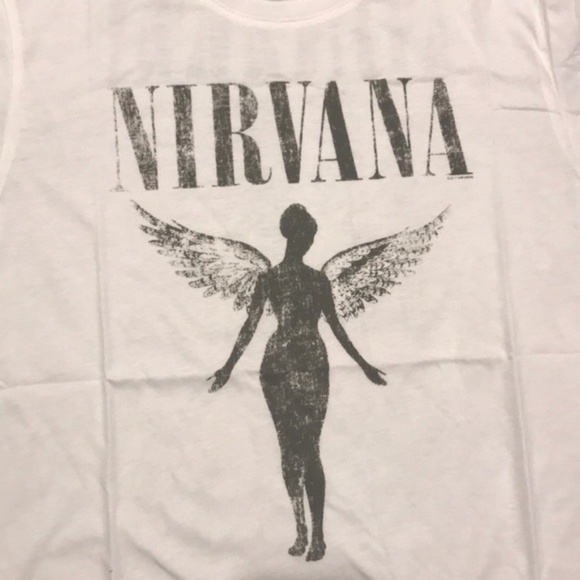 SOLD OUT White Nirvana Vintage Concert Band Graphic Tee - Picture 6 of 7
